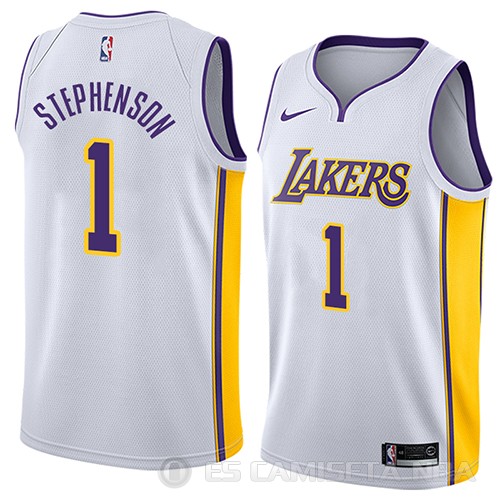 Camiseta Lance Stephenson #1 Los Angeles Lakers Association 2018 Blanco - Haga un click en la imagen para cerrar